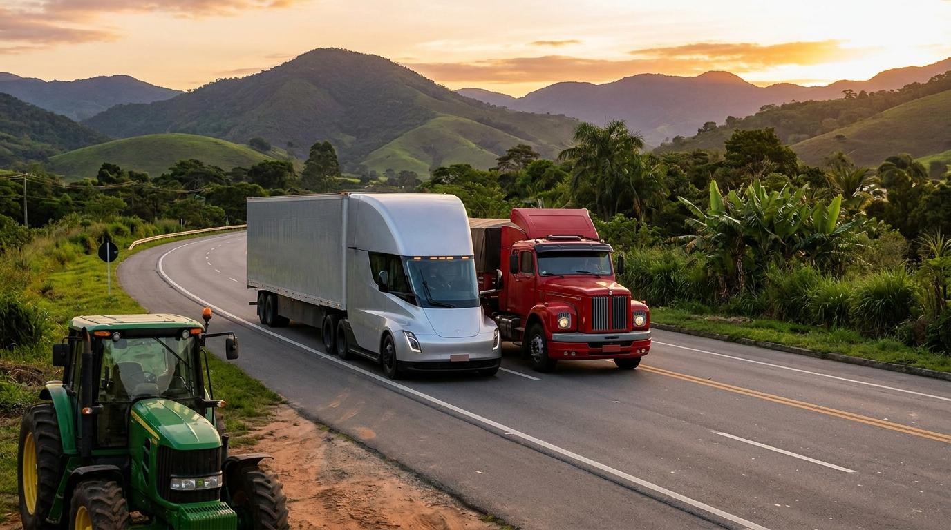 Elétricos sobem 196%: Trucadão analisa futuro do caminhão diesel